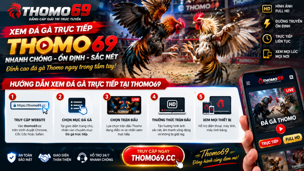 Hướng dẫn xem đá gà trực tiếp Thomo69 - thomo69 trang chủ 1 1 1