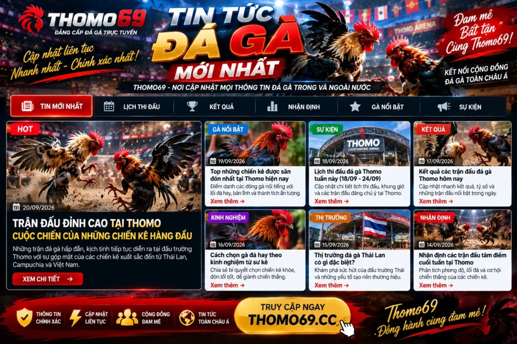 Tin tức mới nhất hot nhât đá gà thomo 1 1 3